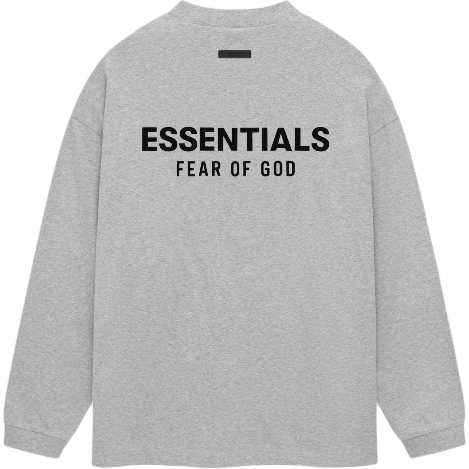 Fear of God Essentials Jersey Long-Sleeve Shirt Light Heather Grey Men Tops 125HO244378F S