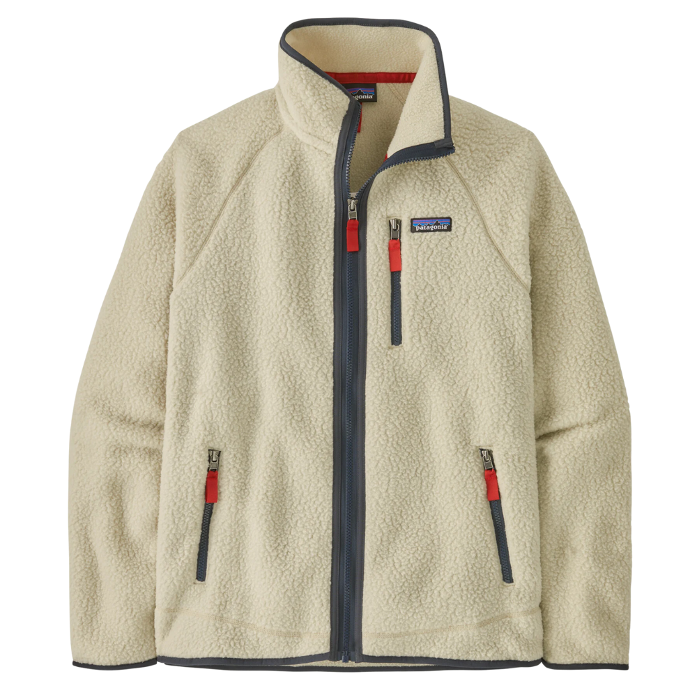 Patagonia Retro Pile Fleece Jacket Pelican White/ Smolder Blue