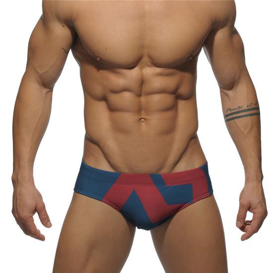 Kah Chique contrastkleur Geweldig stiksel Ademende eenvoudige zwemshort voor watersporters 2XL