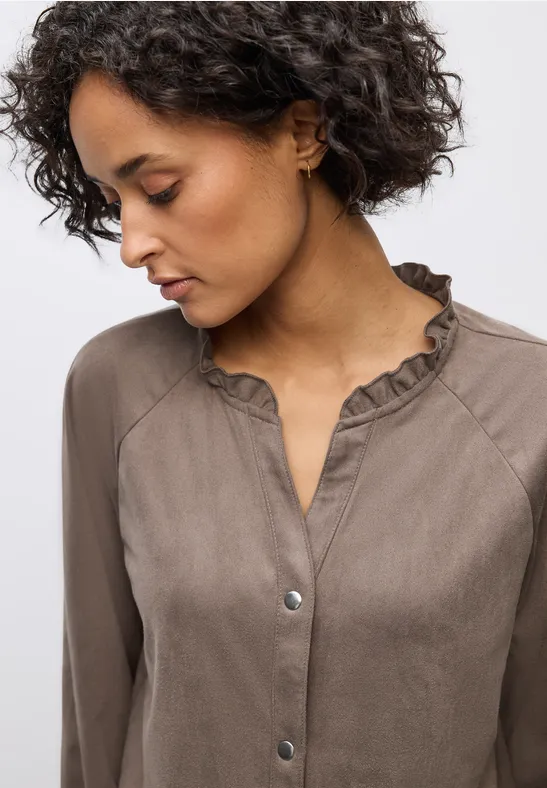 Street One Tuniek van velours met ruches