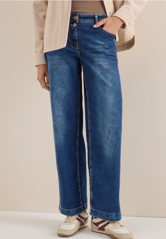 Cecil Wijde jeans Style Neele in 5-pocketsstijl