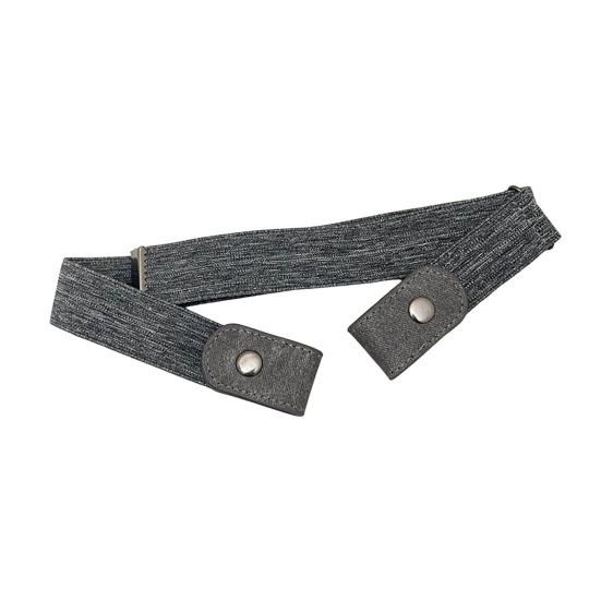 MysticMoon Lazy Belt Comfortable Elastic Design Faux Leather Waistband Adjustable Fit Invisible Jeans Belt Daily Wear grijs