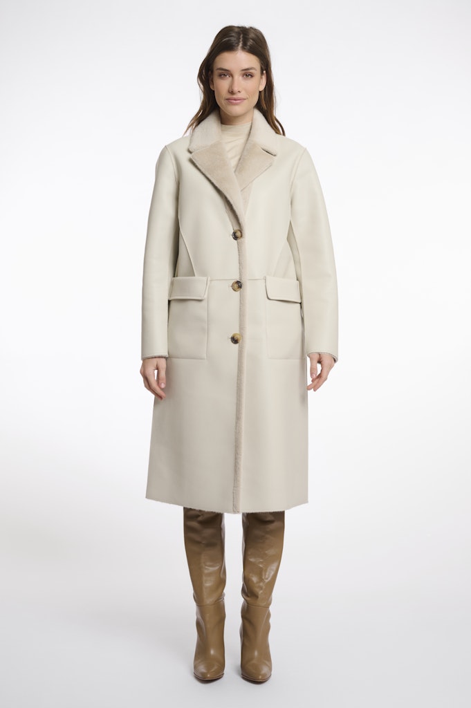 Rino & Pelle reversible long coat tatiana.7002512 birch