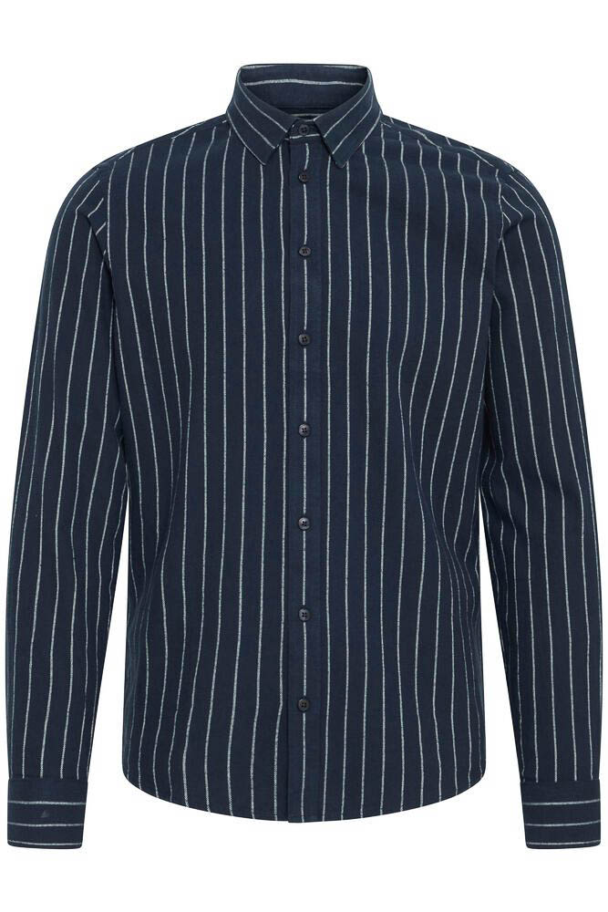 Casual Friday Cfmace Ls Bu Striped Shirt - Brushe: