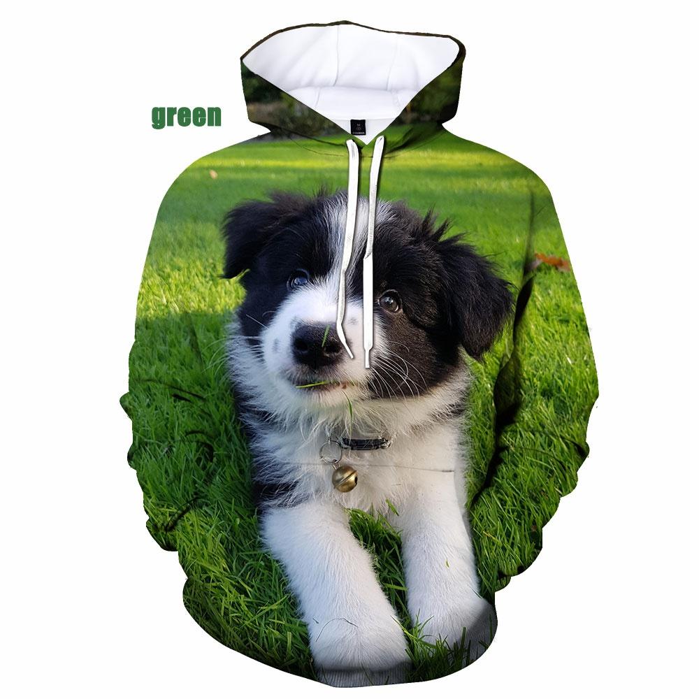 Xiao Xiang Lente Herfst Mannen Border Collie Honden 3d Print Hoodies Pullover Heren Hoodie Sweatshirt Oversized Streetwear Trainingspak met capuchon 4XL