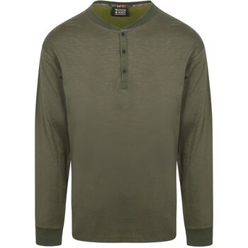 Scotch & Soda Sweater Scotch & Soda Longsleeve Henley T-Shirt Olive
