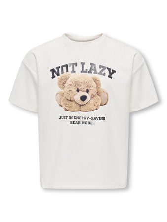 Kids ONLY winter top meisjes - wit - KogBillie - regular fit, korte mouw