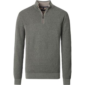 Casa Moda Sweater  Halfzip Trui Structure Groen