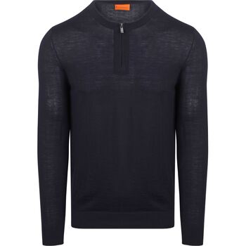 Suitable Sweater  Crew Zip Merino Navy