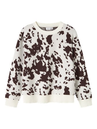 Name it winter sweater meisjes - bruin - oversize fit, gebreid - NkfOrkide