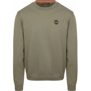 Napapijri Sweater  Badge Sweater Olijfgroen
