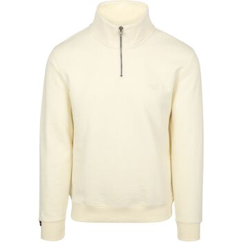 Superdry Sweater  Half Zip Pullover Henley Essential Ecru