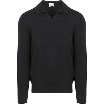 Profuomo Sweater  Longsleeve Poloshirt Wol Blend Navy