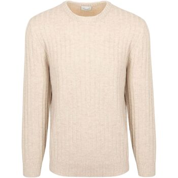 Profuomo Sweater  Pullover Rib Wol Blend Sand