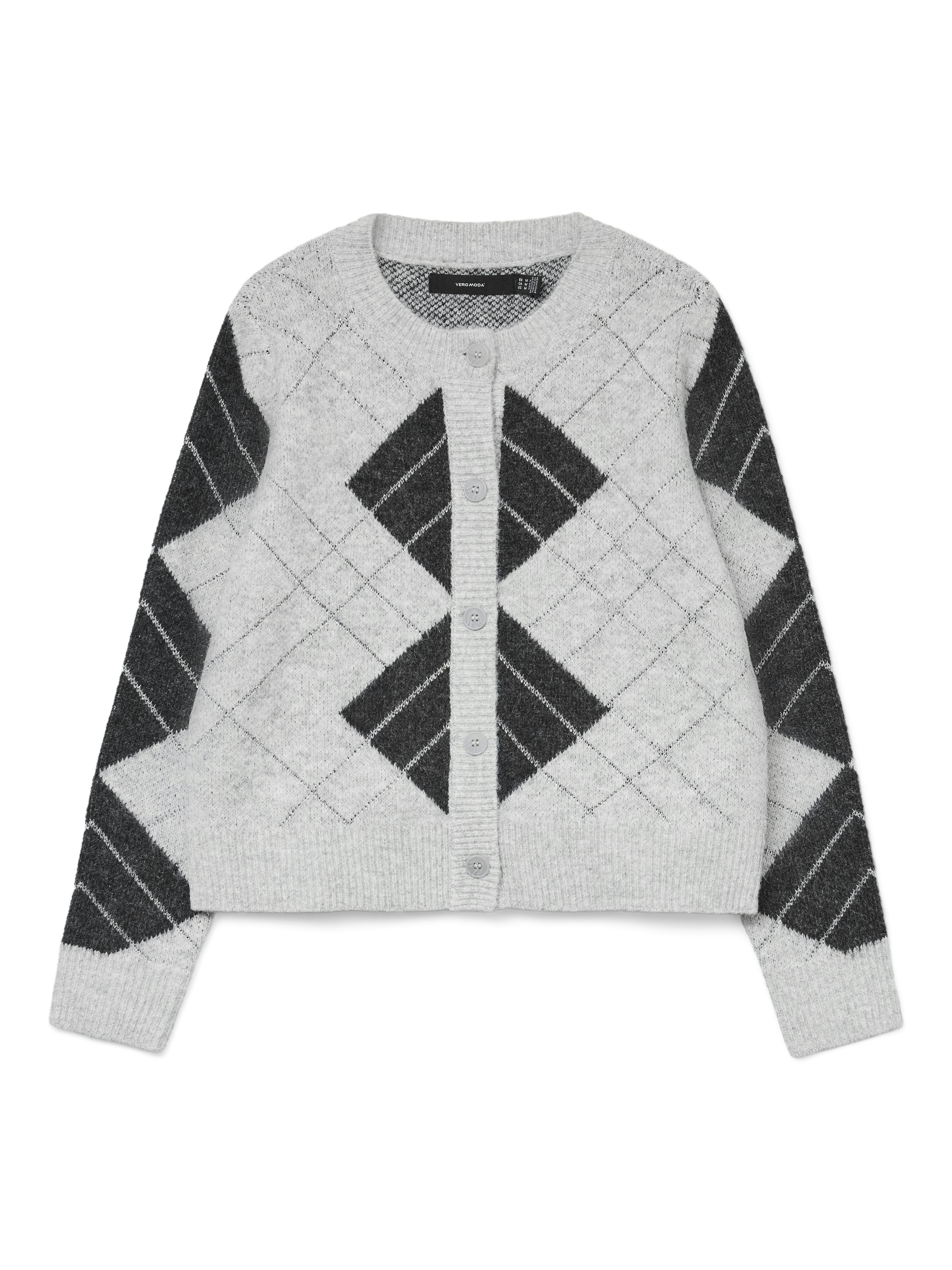 Vero Moda vmdae ls o-neck cardigan 10334877 light grey melange