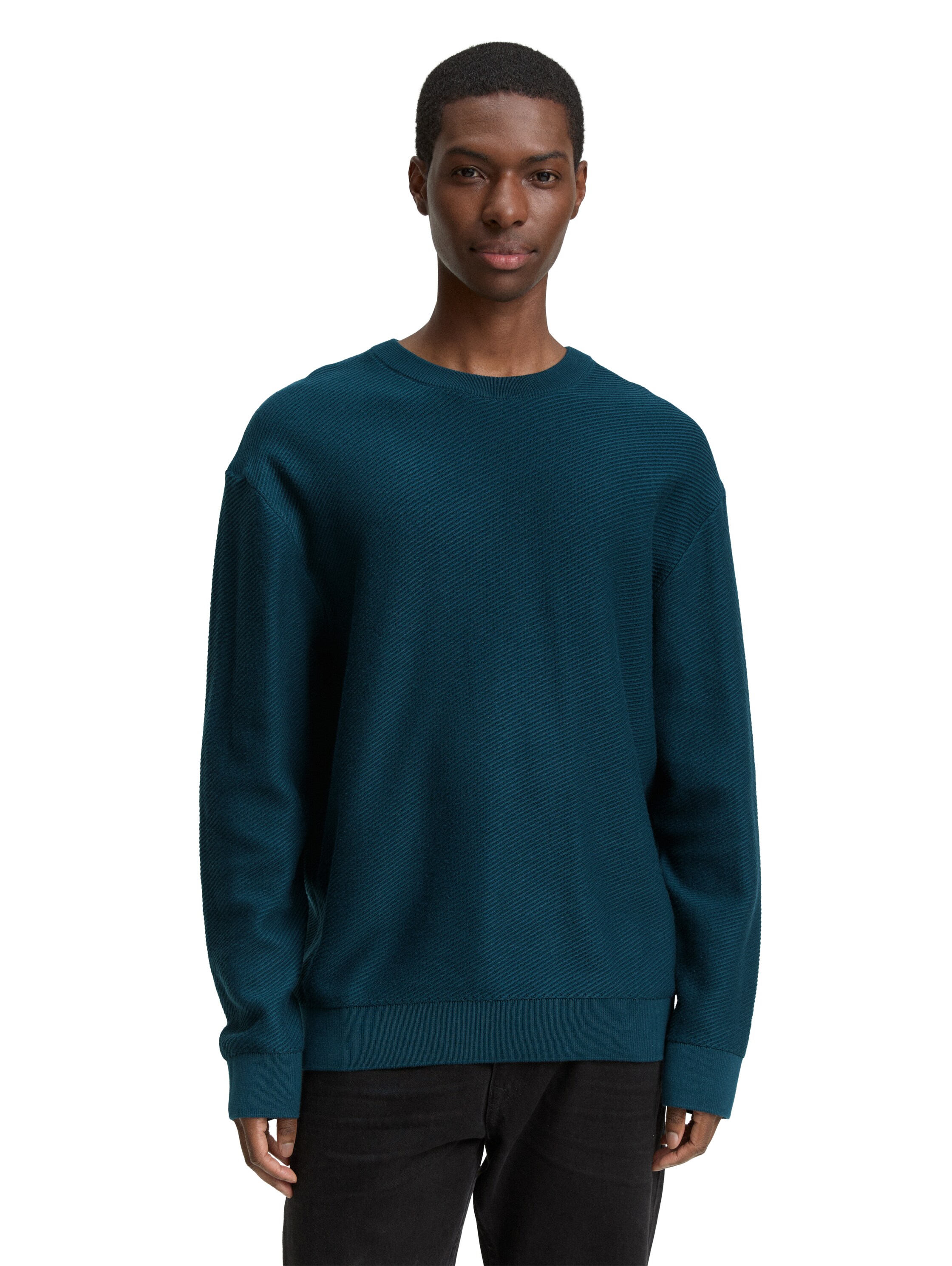Tom Tailor Relaxed structure crewneck knit