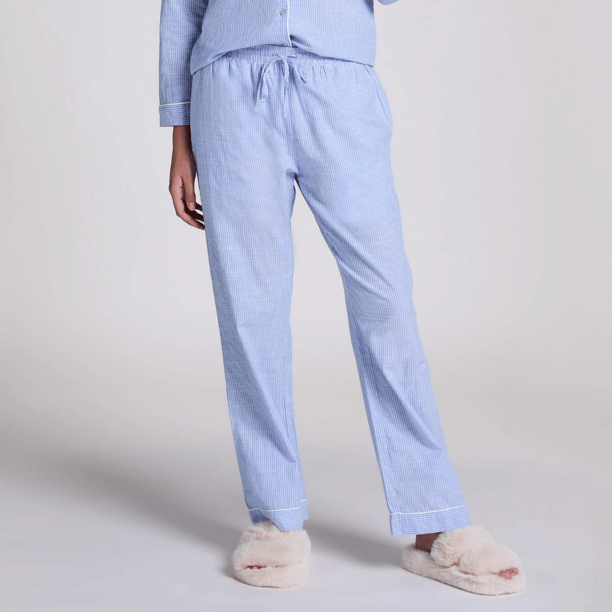 Hunkemöller Cotton Stripe pyjamabroek, blauw