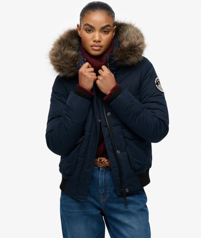 Superdry Everest Ella Bomberjack Blauw