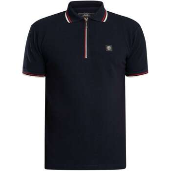 Trojan Polo Shirt Korte Mouw  Ottoman Rib Zip Poloshirt