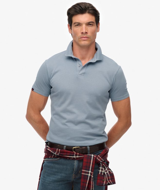 Superdry Essential Jersey Polo Blue