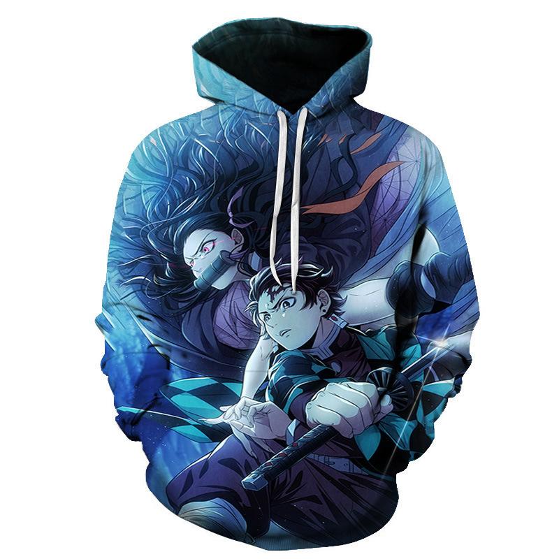 ETST WENDY 011 Herfst Winter Hot Demon Slayer Kids Kinderkleding Hoodie Geschikt Neutraal Leisure Sweatshirt Anime Lange Mouw 2022 160