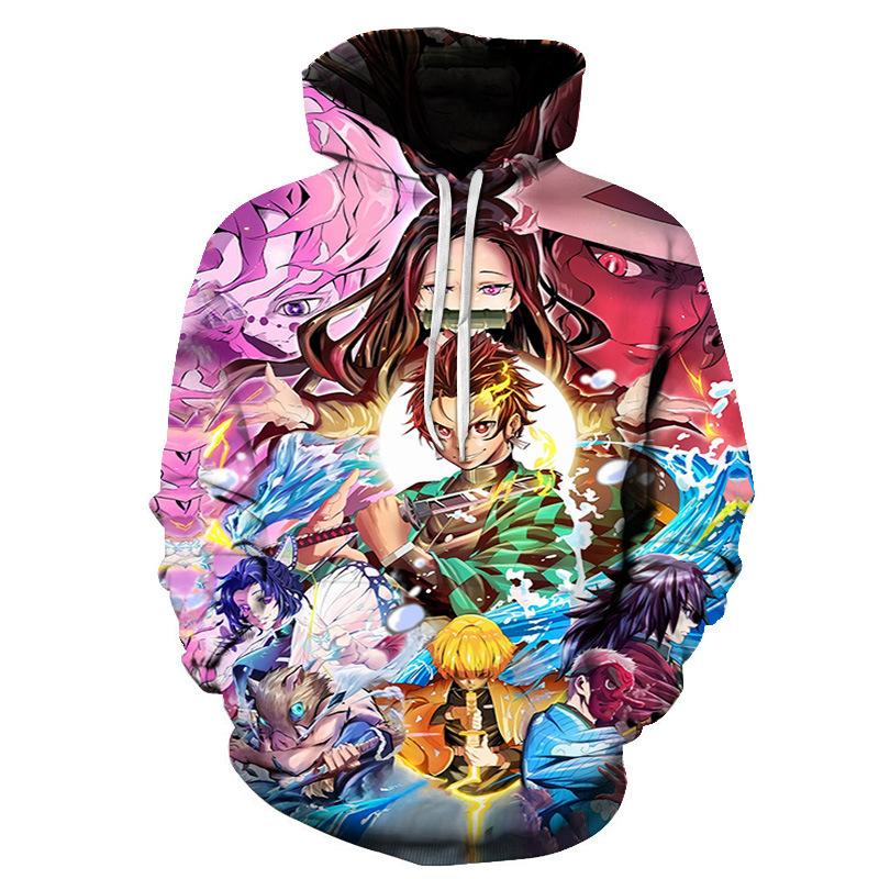 ETST WENDY 011 Herfst Winter Hot Demon Slayer Kids Kinderkleding Hoodie Geschikt Neutraal Leisure Sweatshirt Anime Lange Mouw 2022 150