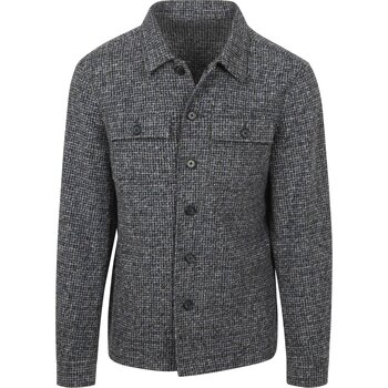 Suitable Sweater  Overshirt Wool Blend Grijs Blauw