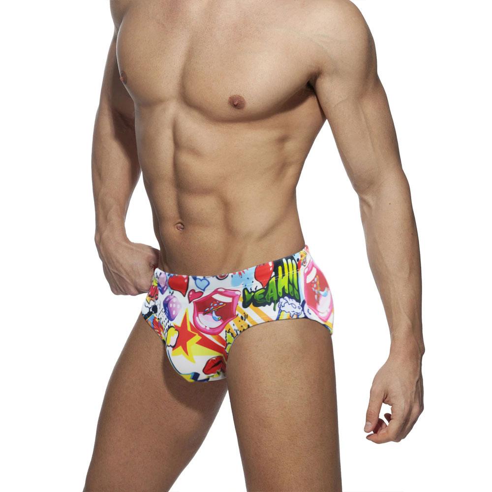 UXH Fashion Herenmode Pride Day-zwemslip Lage taille Grote maat Zomerstrandkleding Asian Size M
