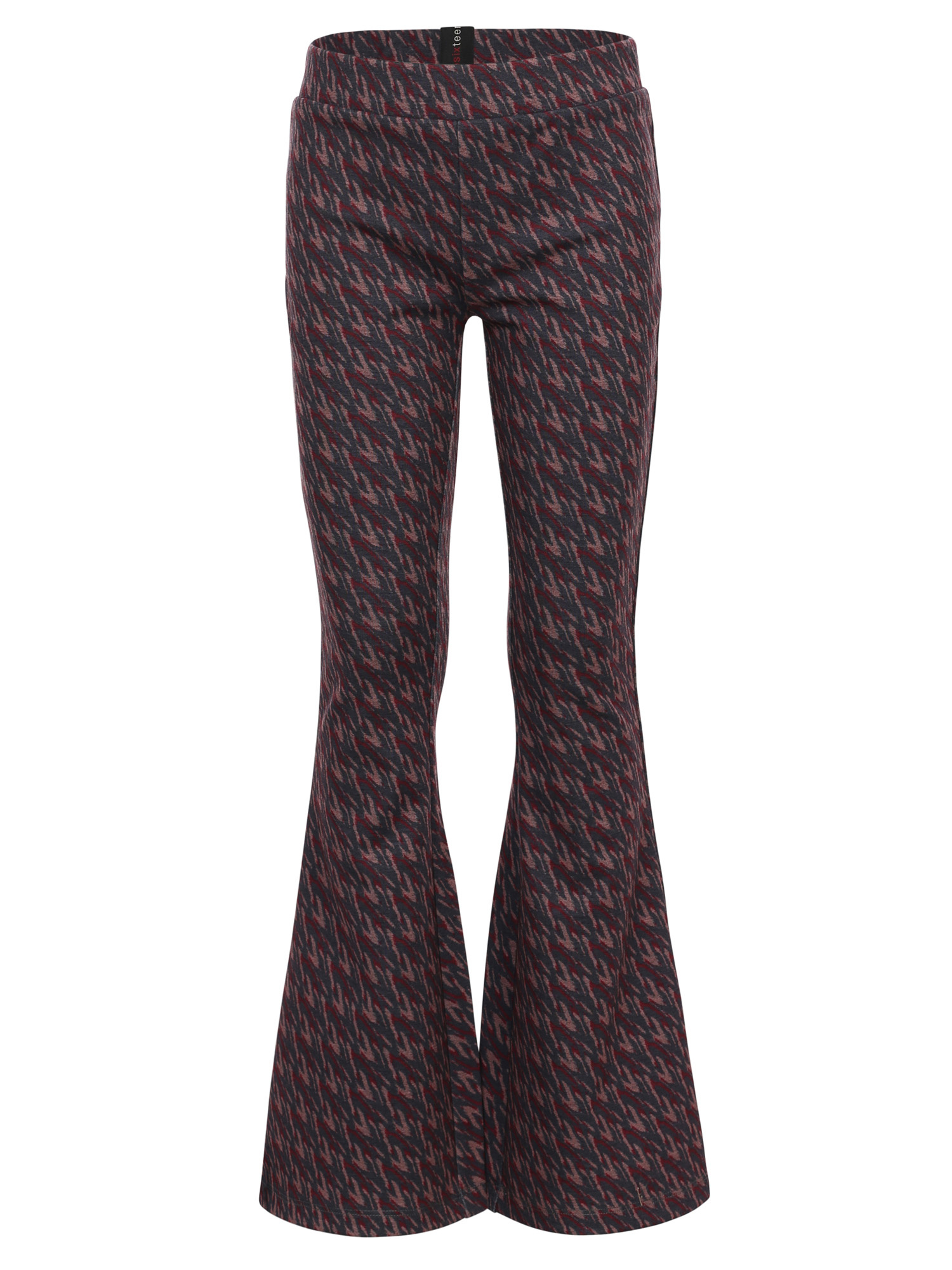 LOOXS 10sixteen winter flare broek meisjes - bordeaux rood/roze - camouflage
