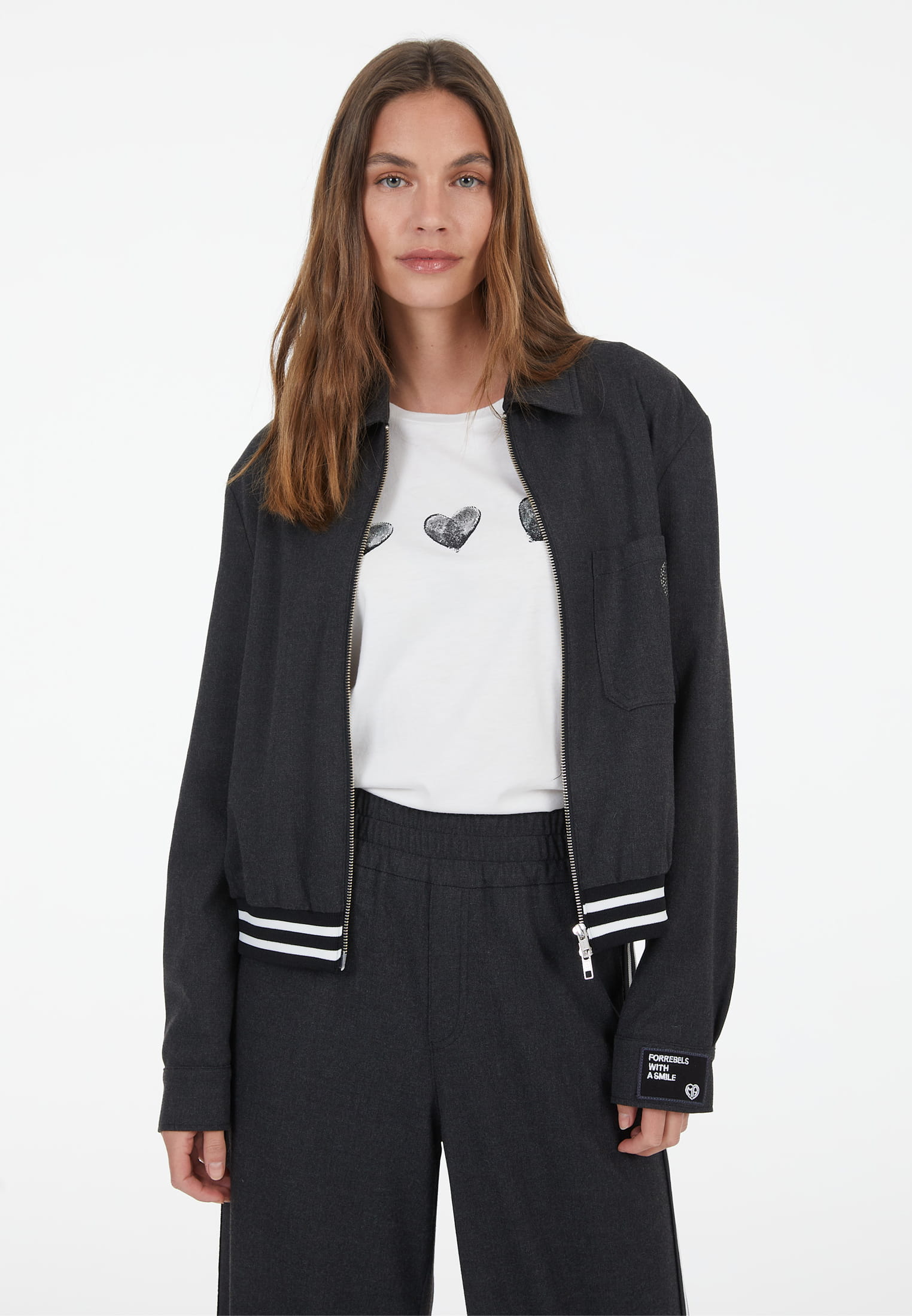 MARC AUREL Jacke mit Kontrastbund