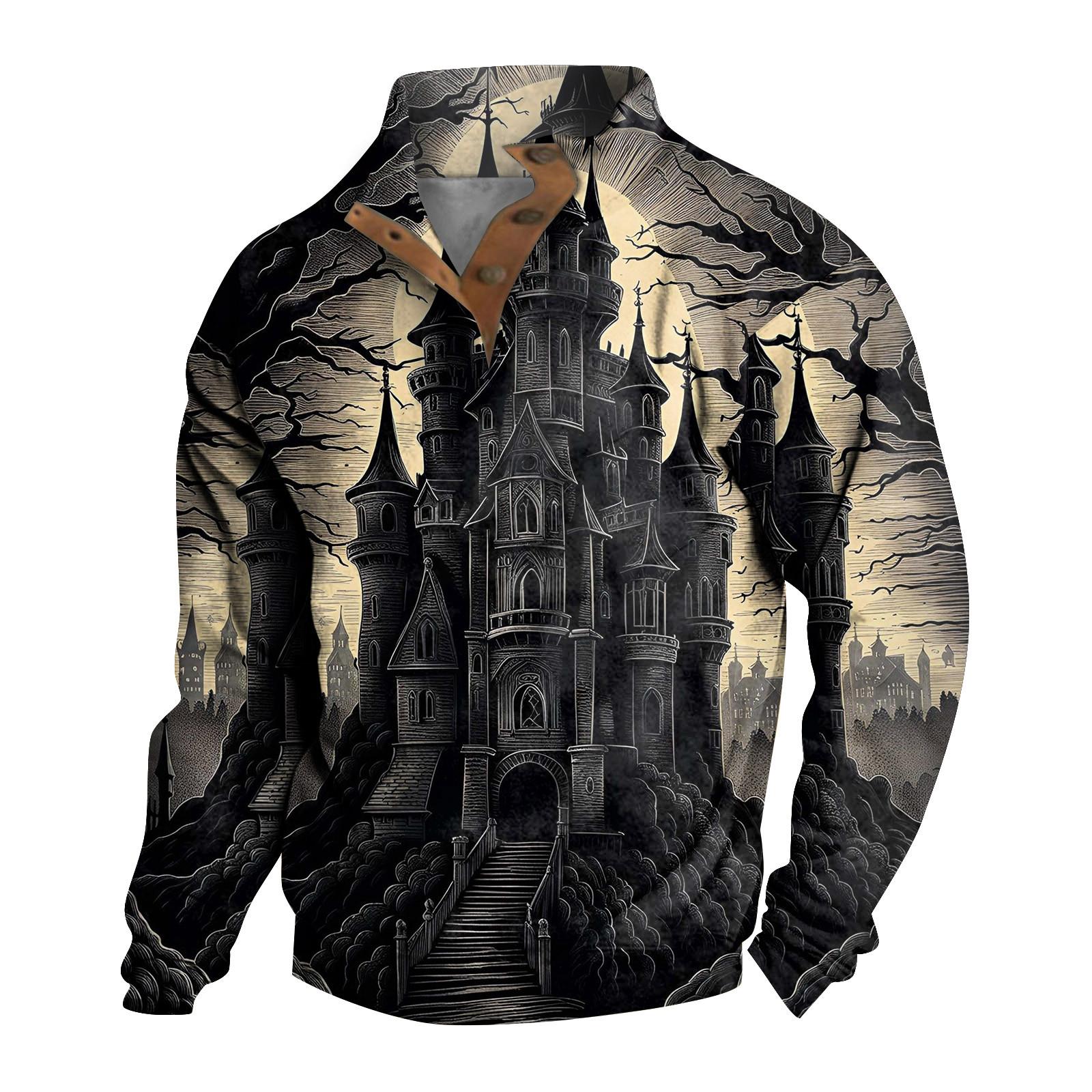ZuiBaDuDu Heren Sweatshirt met Staande Kraag Is Buiten Casual Truien Tops M
