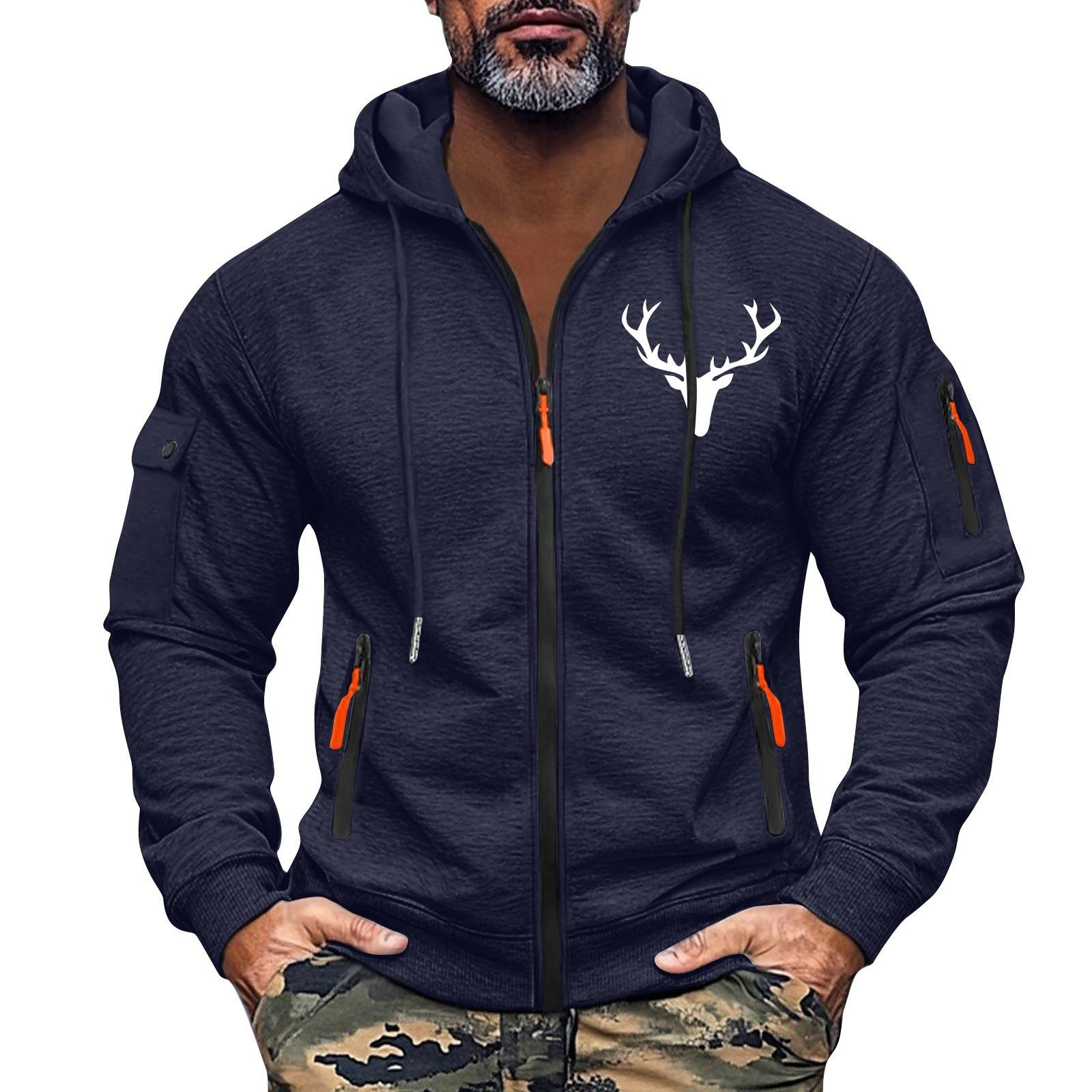 Scrambled eggs Heren Sweatshirt Hoodie Rits Arm Zak Cardigan Heren Sport Grote Maat Casual Hoodie XL Vloot