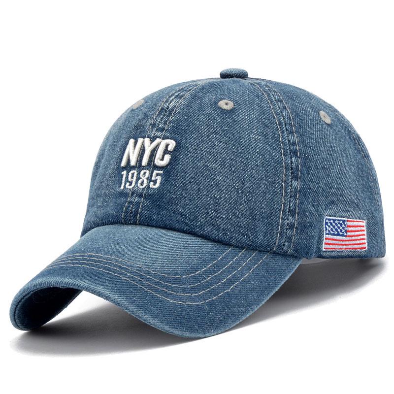 Cap Factory Mannen en vrouwen Cowboy Baseball Cap Borduren Letters Zomer Hip Hop Sport Cap L marineblauwe kleur