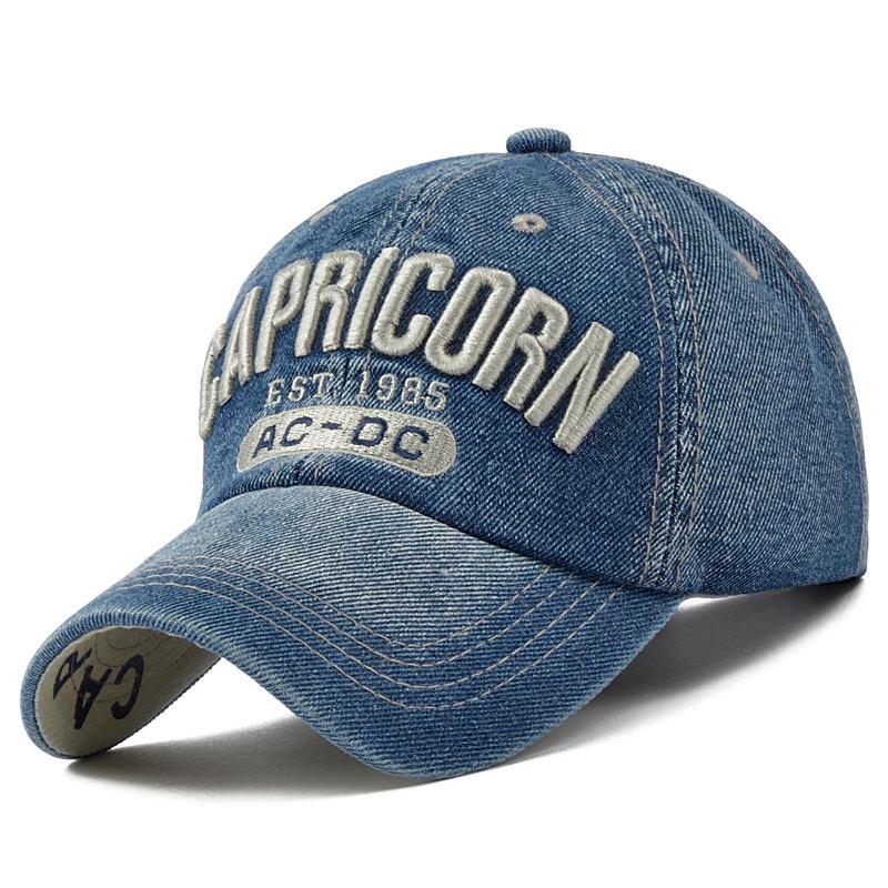 Cap Factory Mannen en vrouwen Cowboy Baseball Cap Borduren Letters Zomer Hip Hop Sport Cap XL marineblauwe kleur