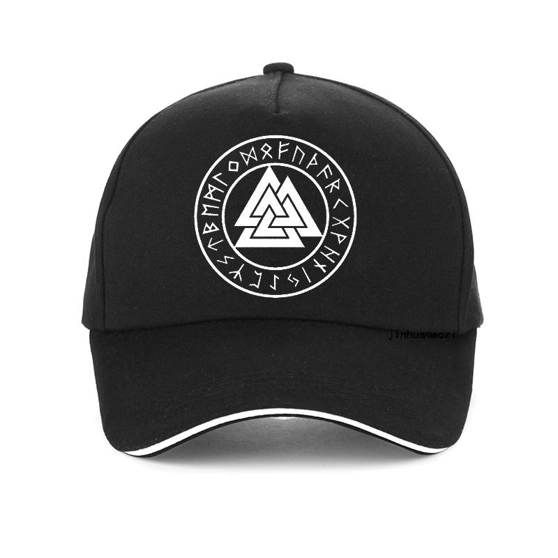 91440118MAC4M03W3Q Odin Vikings symbolen print Baseball Cap Unisex zomer hiphop cap Nordic Viking Rune wolf Scandinavn Odin symbool Unisex snapback hoed