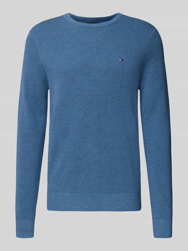 Tommy Hilfiger Trui met ronde hals ESSENTIAL STRUCTURE CREW NECK met structuur en label