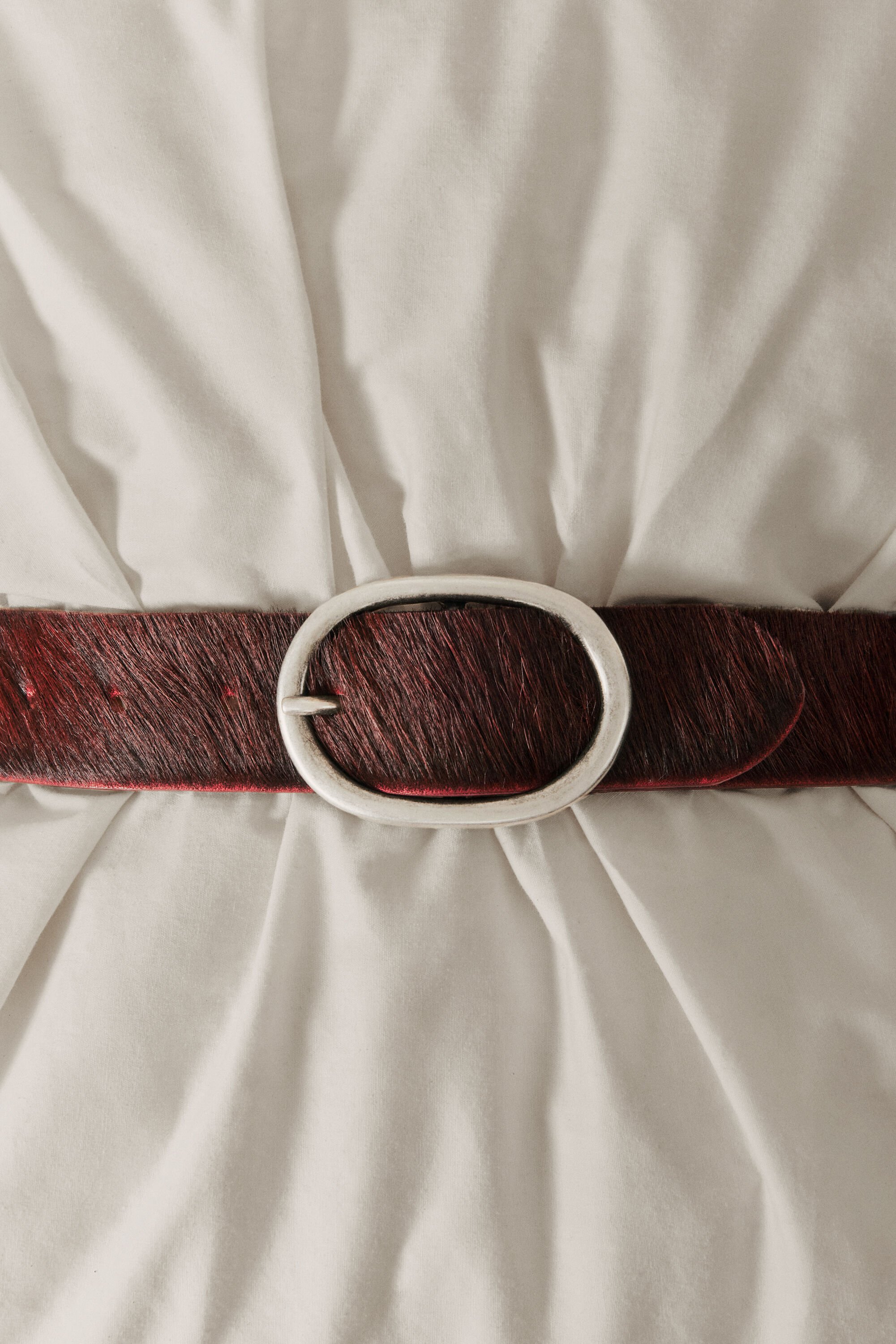 Desigual Studio riem van bont - RED