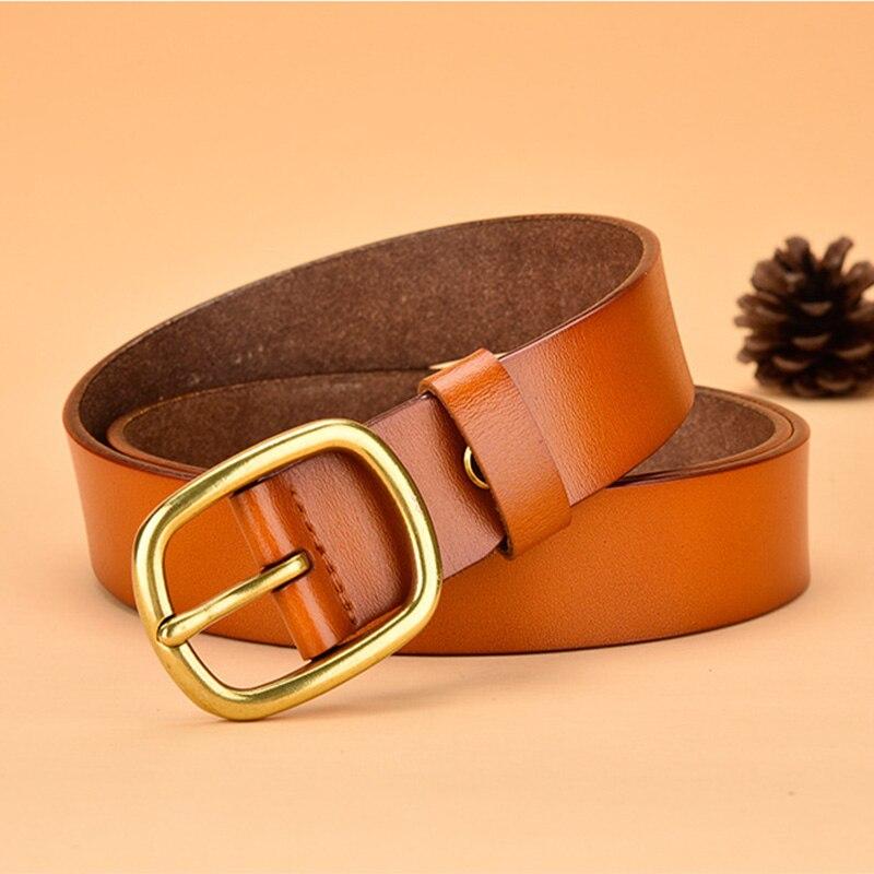 COOLERFIRE FASHION Mode Vrouwen Riemen Echt Leer Hoge Kwaliteit Gesp Riemen voor Dame Casual Desinger Eenvoudige BandLD035 110cm