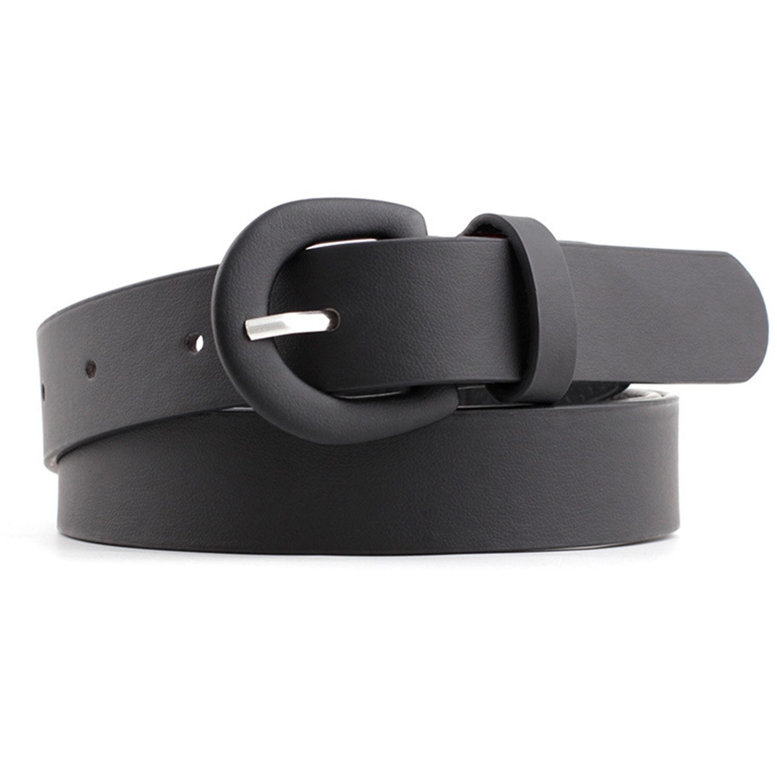 Tactix Lichte luxe dames dunne riem, elastische vintage PU-leer, dunne, bijpassende verstelbare damestaille-afdichtingsriem voor jassen zwart