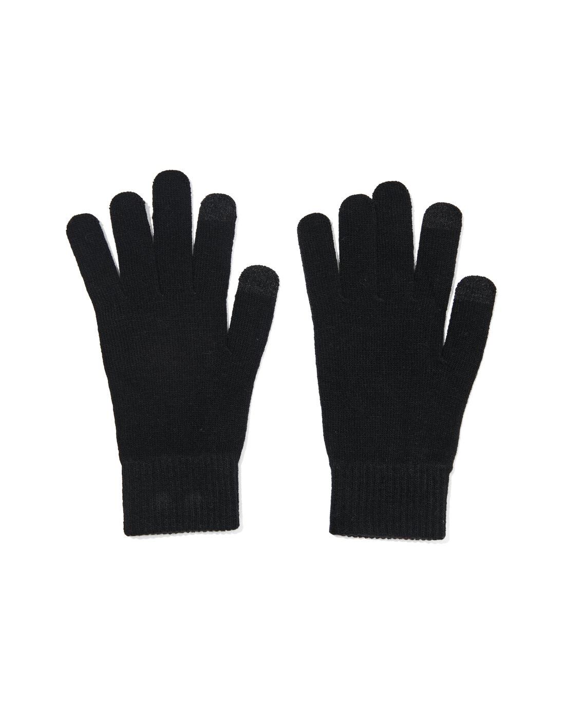 HEMA Heren Handschoenen Met Touchscreen Gebreid (zwart)