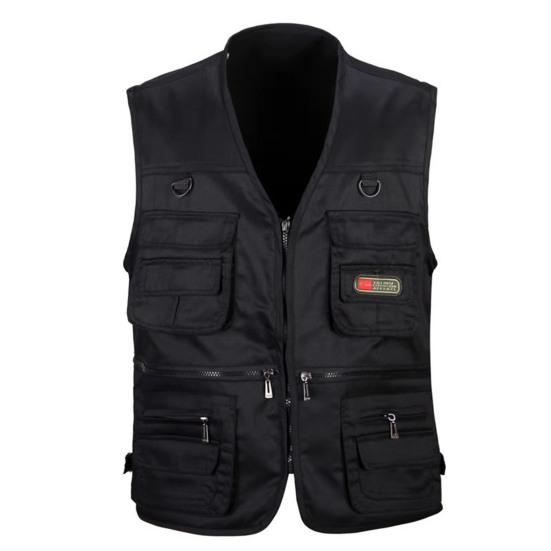 Jiawei Herenvest Trendy vest Multifunctioneel lentevest Casual lentevest Lentevest voor op reis 2XL