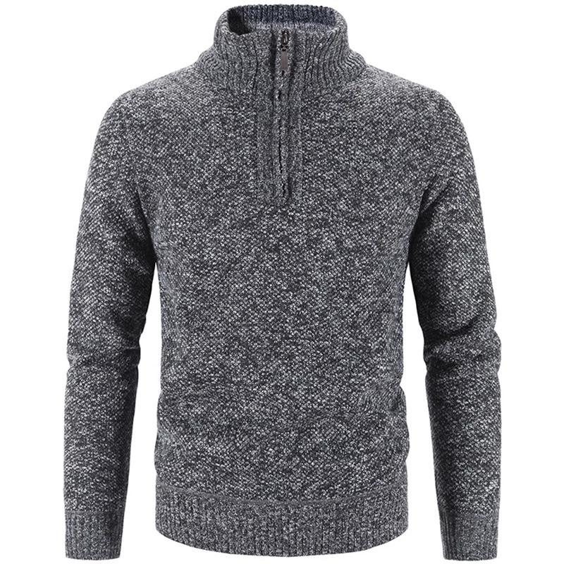 King Billion Winter Heren Fleece Dikkere Trui Halve Rits Coltrui Warme Trui Kwaliteit Mannelijke Slanke Gebreide Wollen Truien M