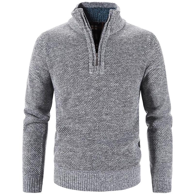 King Billion Winter Heren Fleece Dikkere Trui Halve Rits Coltrui Warme Trui Kwaliteit Mannelijke Slanke Gebreide Wollen Truien L