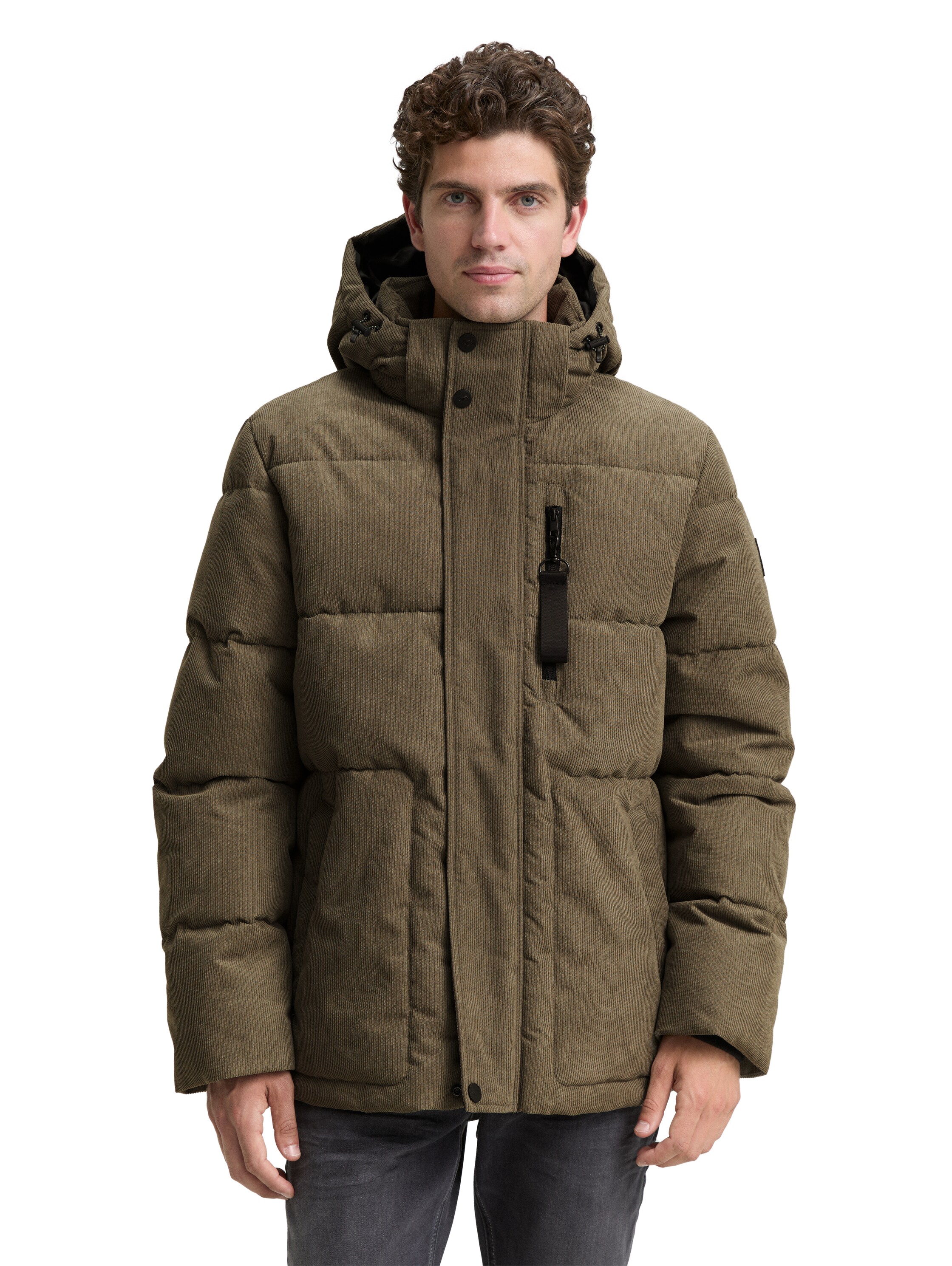 Tom Tailor Cord puffer jacket with hood