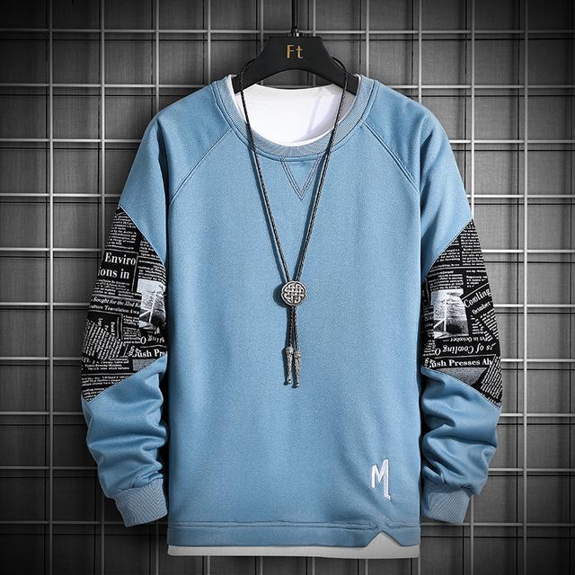 AKA005 Single Road Crewneck Sweatshirt Heren Lente Harajuku Oversized Japanse Streetwear Zwarte Hoodie Heren Sweatshirts Hoodies Mannelijk XL