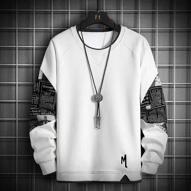 AKA005 Single Road Crewneck Sweatshirt Heren Lente Harajuku Oversized Japanse Streetwear Zwarte Hoodie Heren Sweatshirts Hoodies Mannelijk L