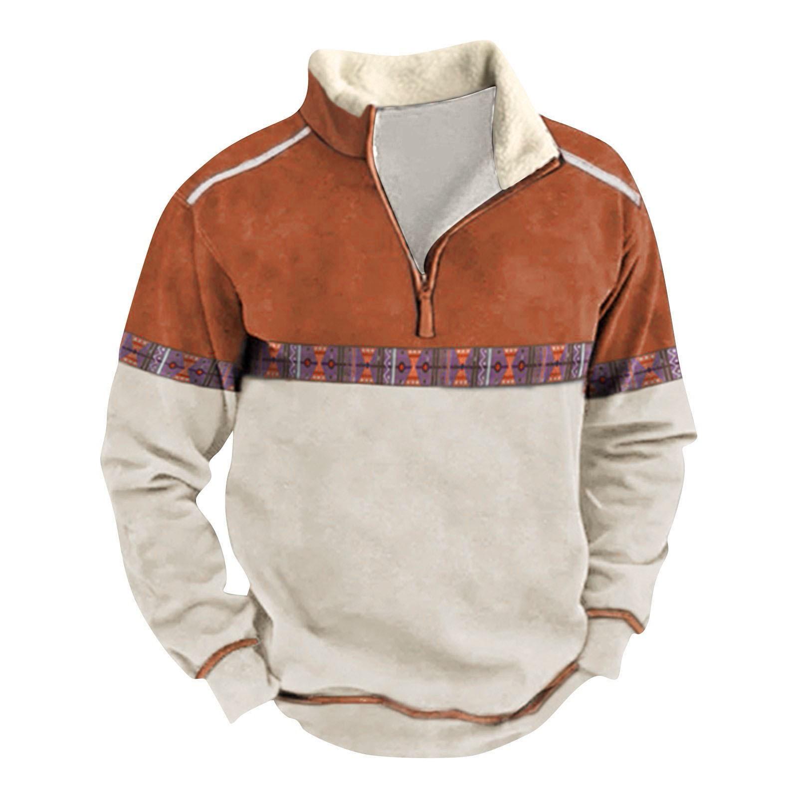 Blackrose Tops met lange mouwen Contrasterende wintersweatshirt voor heren Outdoor casual trui XL