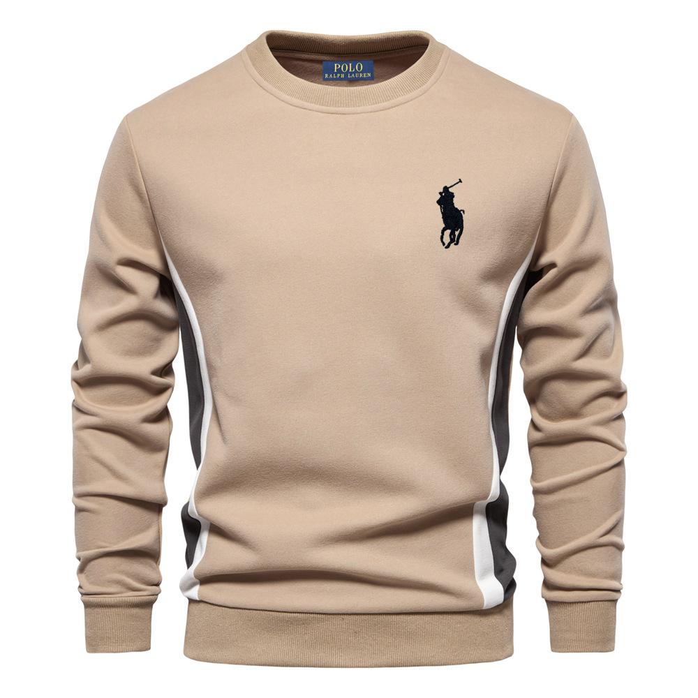 Polo Ralph Lauren Pony Geborduurd Herfst Nieuw Heren Lange Mouw Patchwork Hoodie Heren Casual Slim Fit Ronde Hals Sport Pullover S