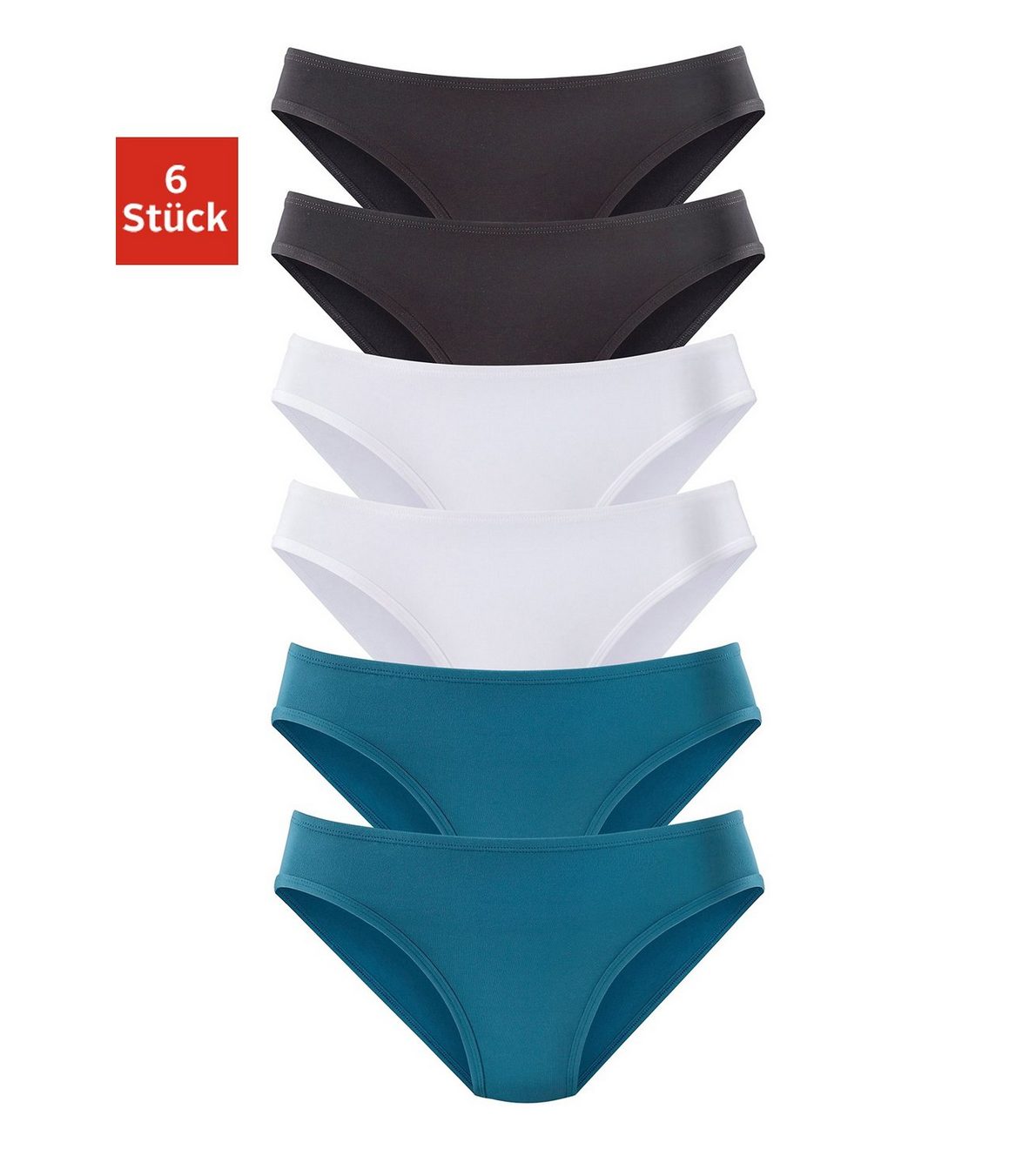 Vivance active Jazz-hipsters van zacht microvezel (6 stuks, Set van 6)