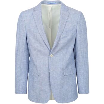 Suitable Blazer  Blazer Linnen Panama Lichtblauw